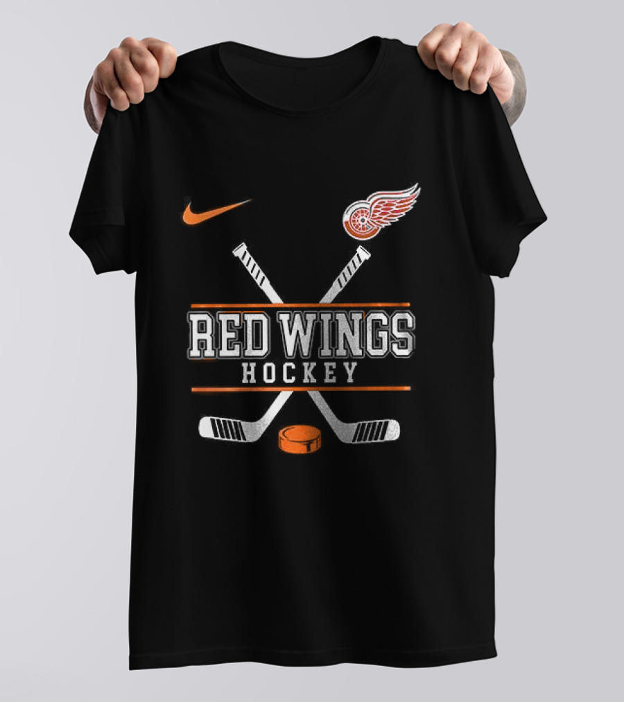 Detroit Red Wings Hockey Nike Collaboration With Harley Davidson T-Shirt