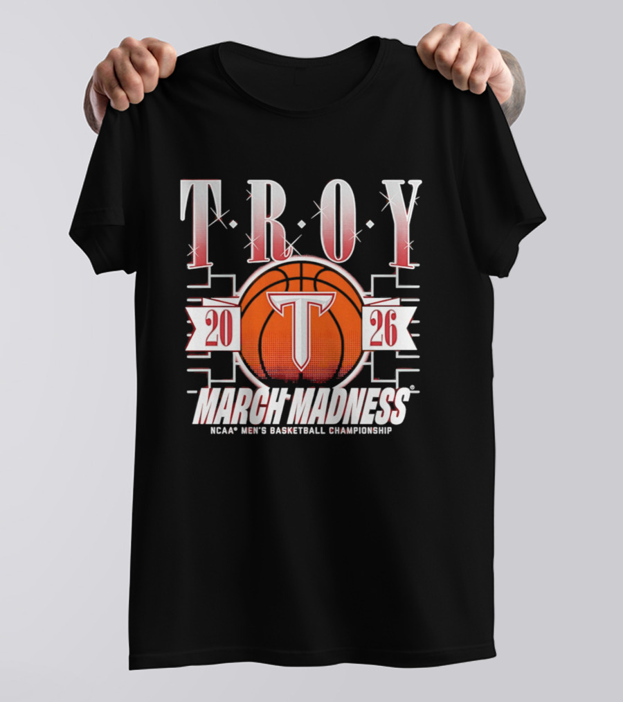 Troy Trojans 2026 March Madness NCAA Men's Basketball Championship T-Shirt