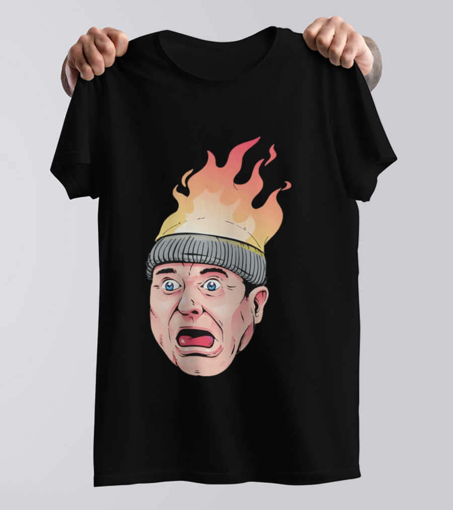 Home Alone Harry Head On Fire Meme T-Shirt