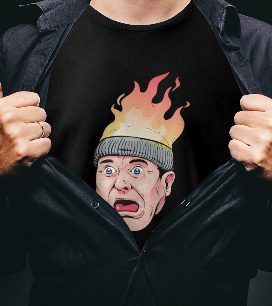 Home Alone Harry Head On Fire Meme T-Shirt