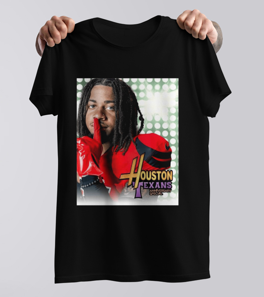 Houston Texans Anniversary Specials Stefon Diggs Hannah Montana 20th Celebration T-Shirt