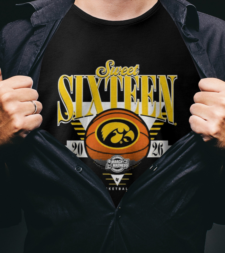 Iowa Hawkeyes NCAA MBB 2026 Sweet Sixteen Basketball Championship T-Shirt