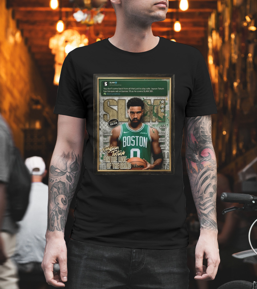 SLAM 261 Jayson Tatum Boston Celtics For The Love Of The Grind Gold Medal Edition With NBA Stars LeBron James And Cade Cunningham T-Shirt