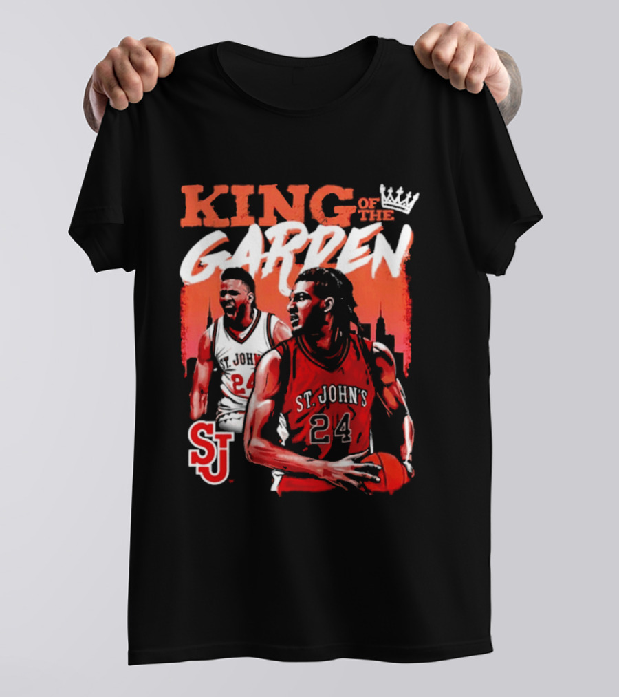 Zuby Ejiofor St. John's Red Storm 24 King Of The Garden T-Shirt
