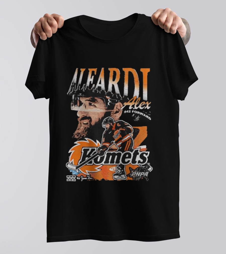 Alex Aleardi #42 Komets Forward Hockey T-Shirt
