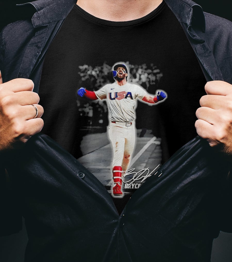 Bryce Harper USA Baseball Team 2026 Celebration Nike Sportswear T-Shirt
