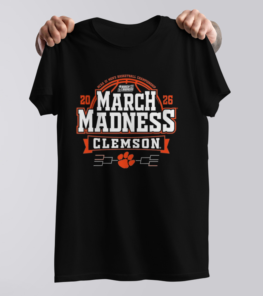 Clemson Tigers 2026 NCAA Men's Basketball March Madness Championship T-Shirt