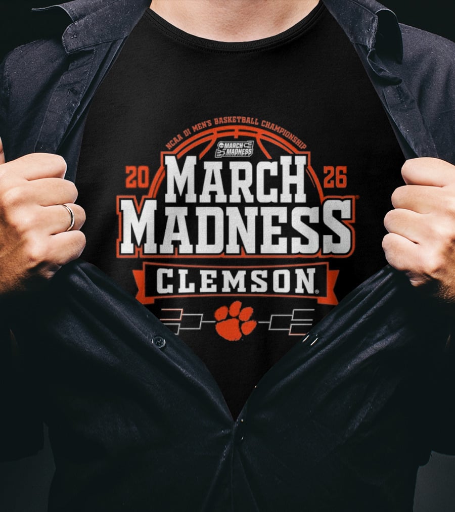 Clemson Tigers 2026 NCAA Men's Basketball March Madness Championship T-Shirt