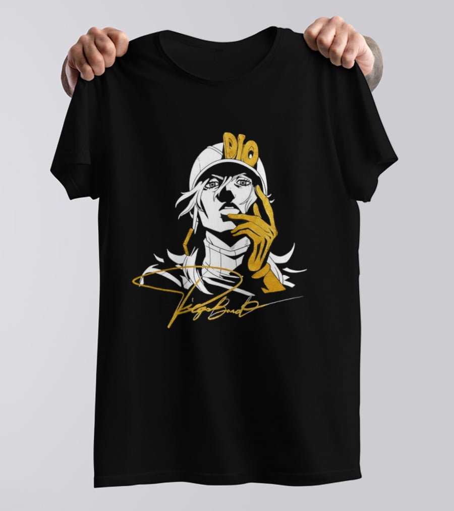 Dio JoJo's Bizarre Adventure Steel Ball Run Golden Signature T-Shirt