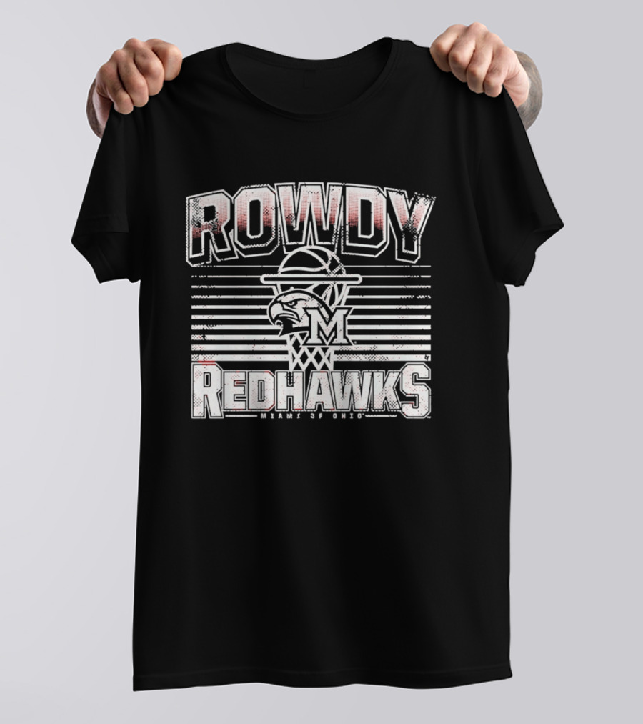 Rowdy RedHawks Miami Of Ohio Basketball M T-Shirt