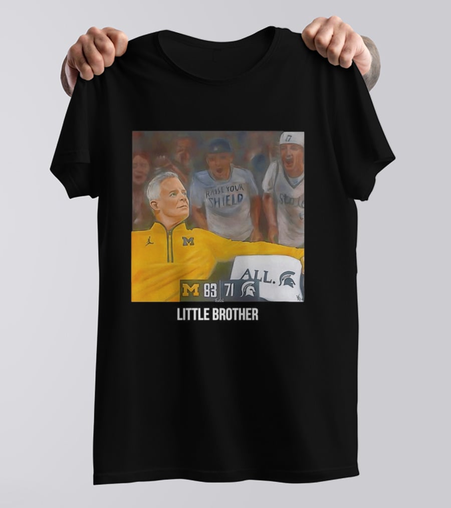 Michigan 83 Vs Michigan State 71 Raise Your Shield Spartans T-Shirt