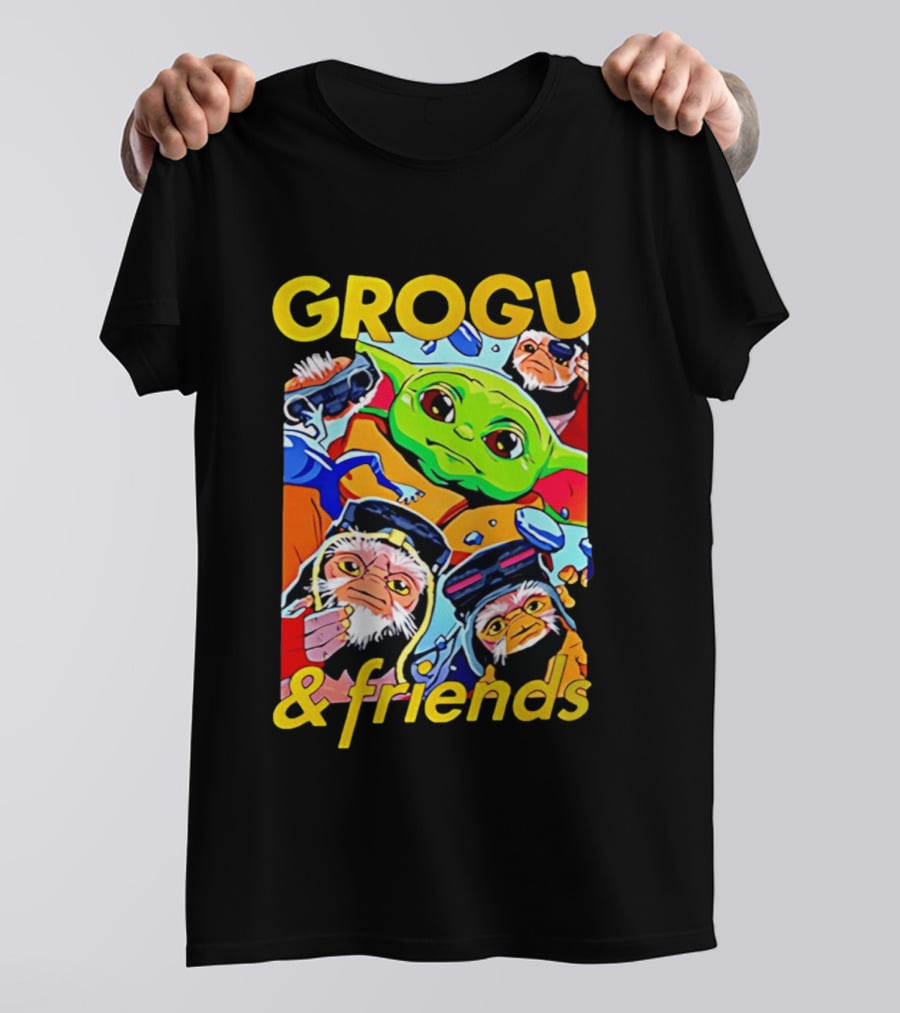 Grogu And Friends Cartoon Adventures Featuring Grogu T-Shirt