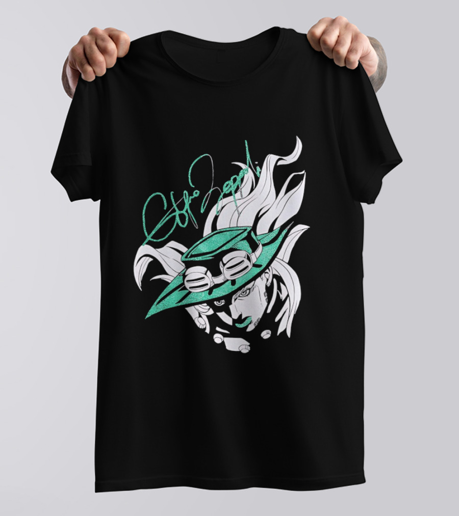 Gyro Zeppeli Jojo's Bizarre Adventure Illustration Signature T-Shirt