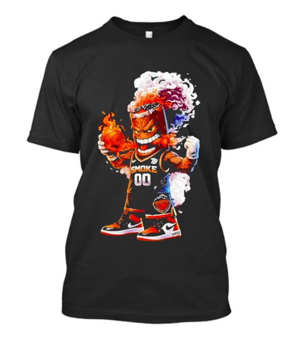 Strizzo Tampa Bay Smoke Cartoon Basketball Flames T-Shirt