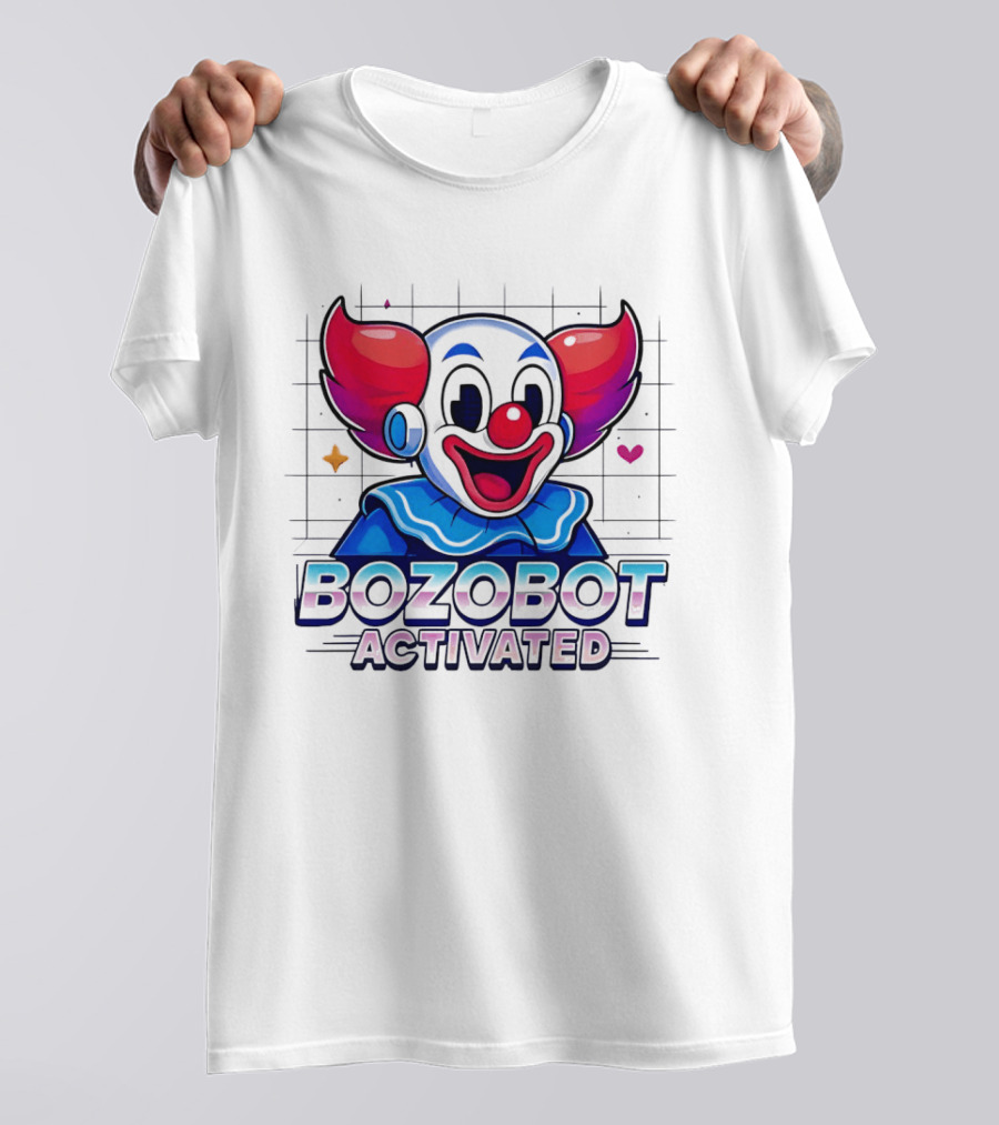 Bozo The Clown Bozobot Activated Retro Robot Clown Aesthetic T-Shirt