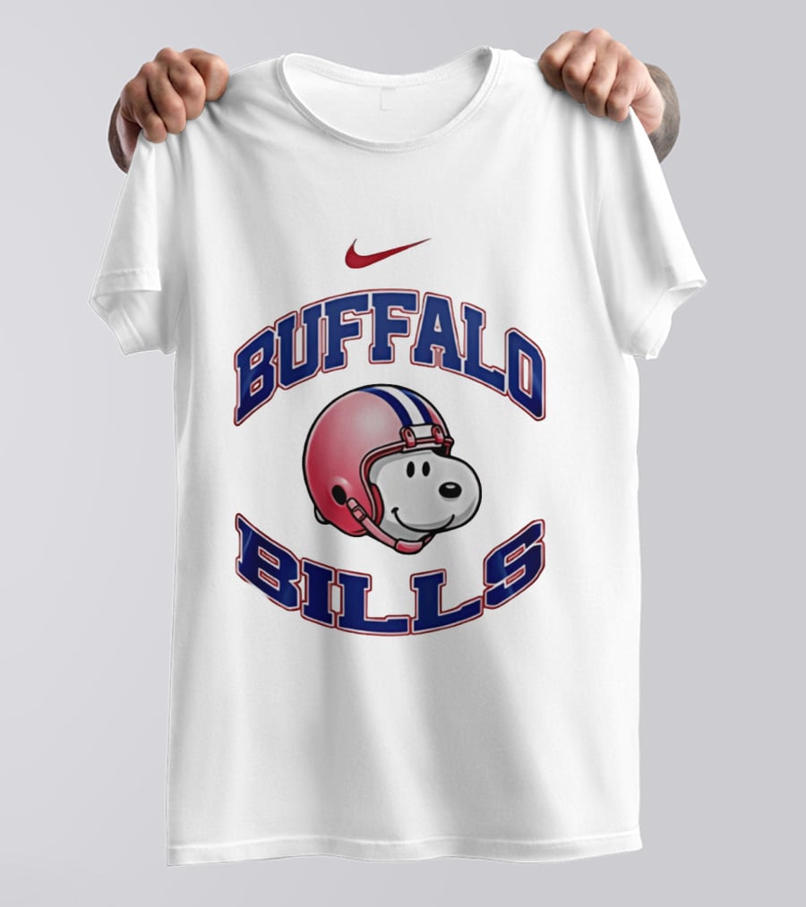 Buffalo Bills Snoopy Football 2026 Nike Collaboration T-Shirt