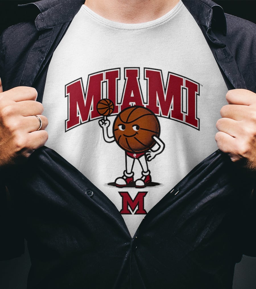 Miami Basketball Cartoon Character 2026 T-Shirt