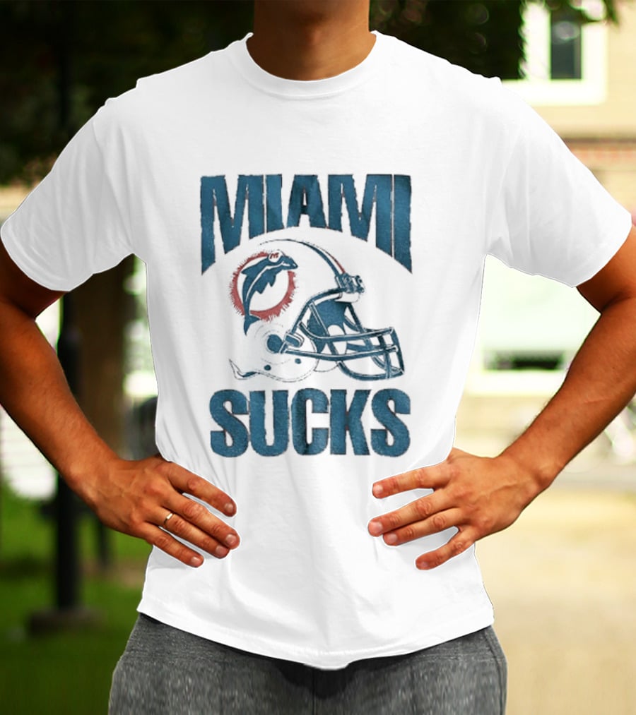 Miami Sucks Dolphins Helmet Football 2025 T-Shirt