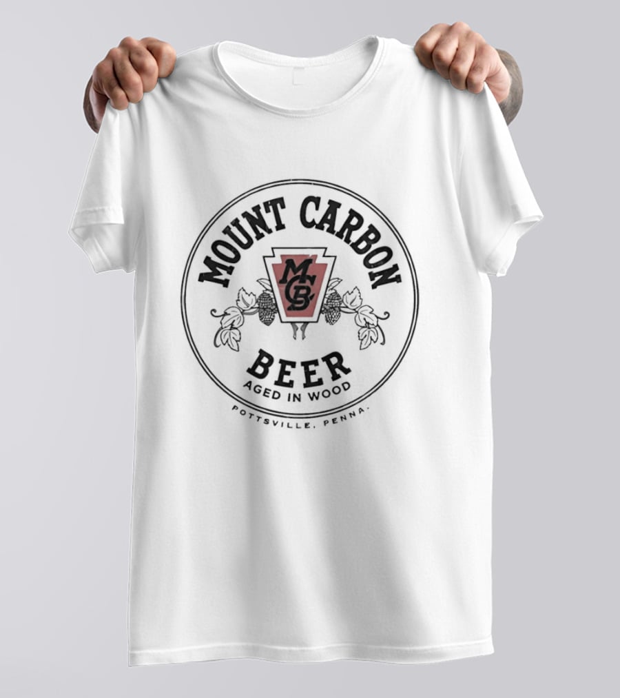 Mount Carbon Beer Aged In Wood MCB Pottsville Pennsylvania T-Shirt