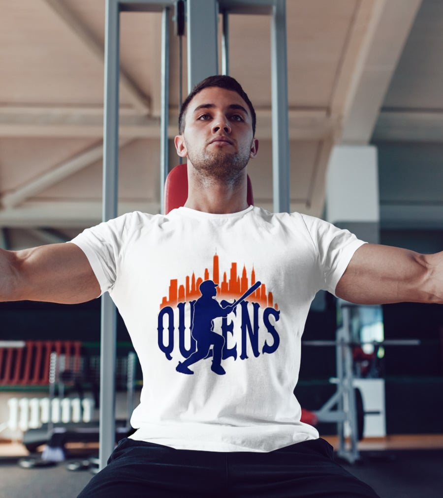 New York Mets Queens Baseball Skyline MLB T-Shirt