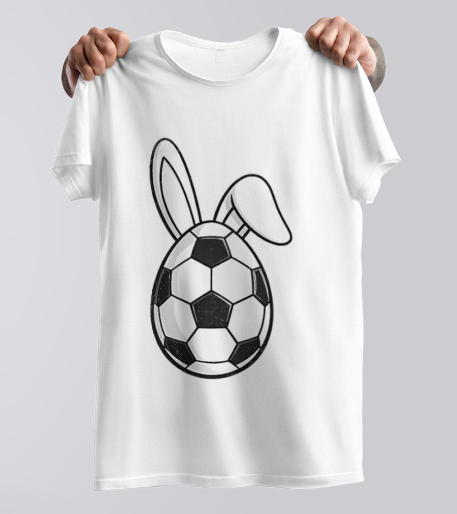 Happy Easter Bunny Ears Soccer Egg T-Shirt