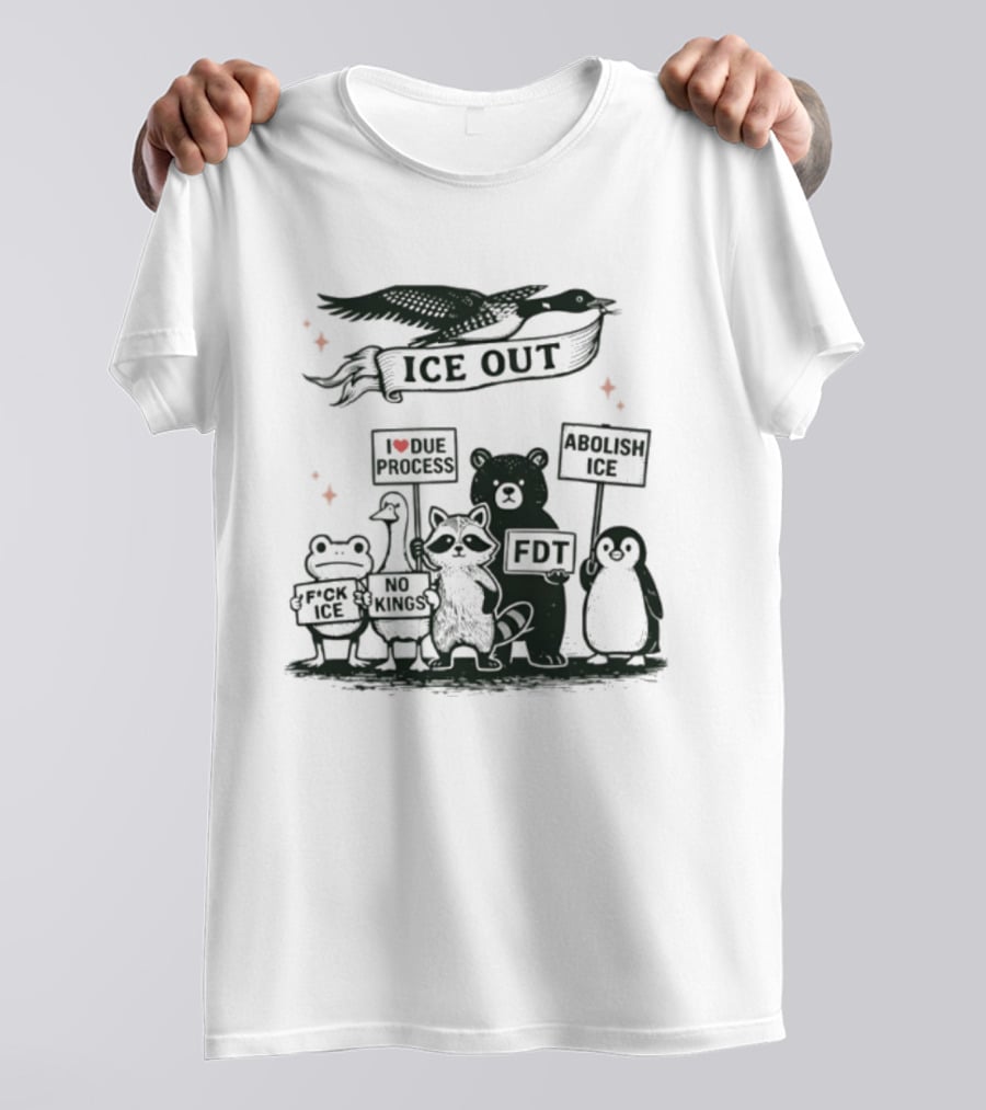 Resistance Ice Out Minnesota Protest Abolish ICE Animal Meme T-Shirt