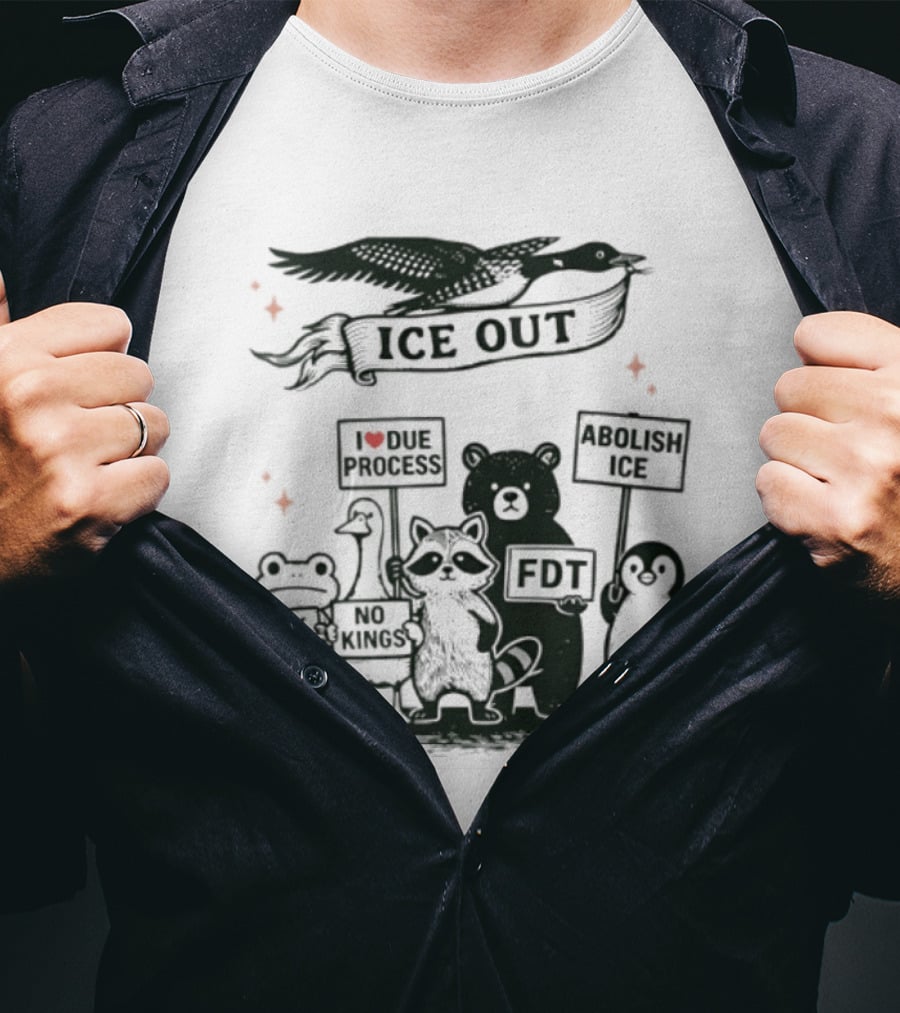 Resistance Ice Out Minnesota Protest Abolish ICE Animal Meme T-Shirt