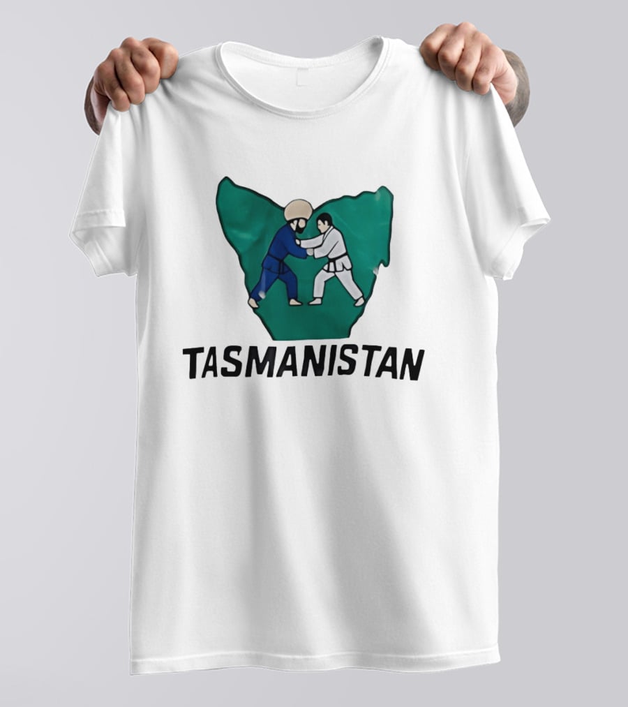 Tasmanistan Judo Cartoon Tasmania Map T-Shirt