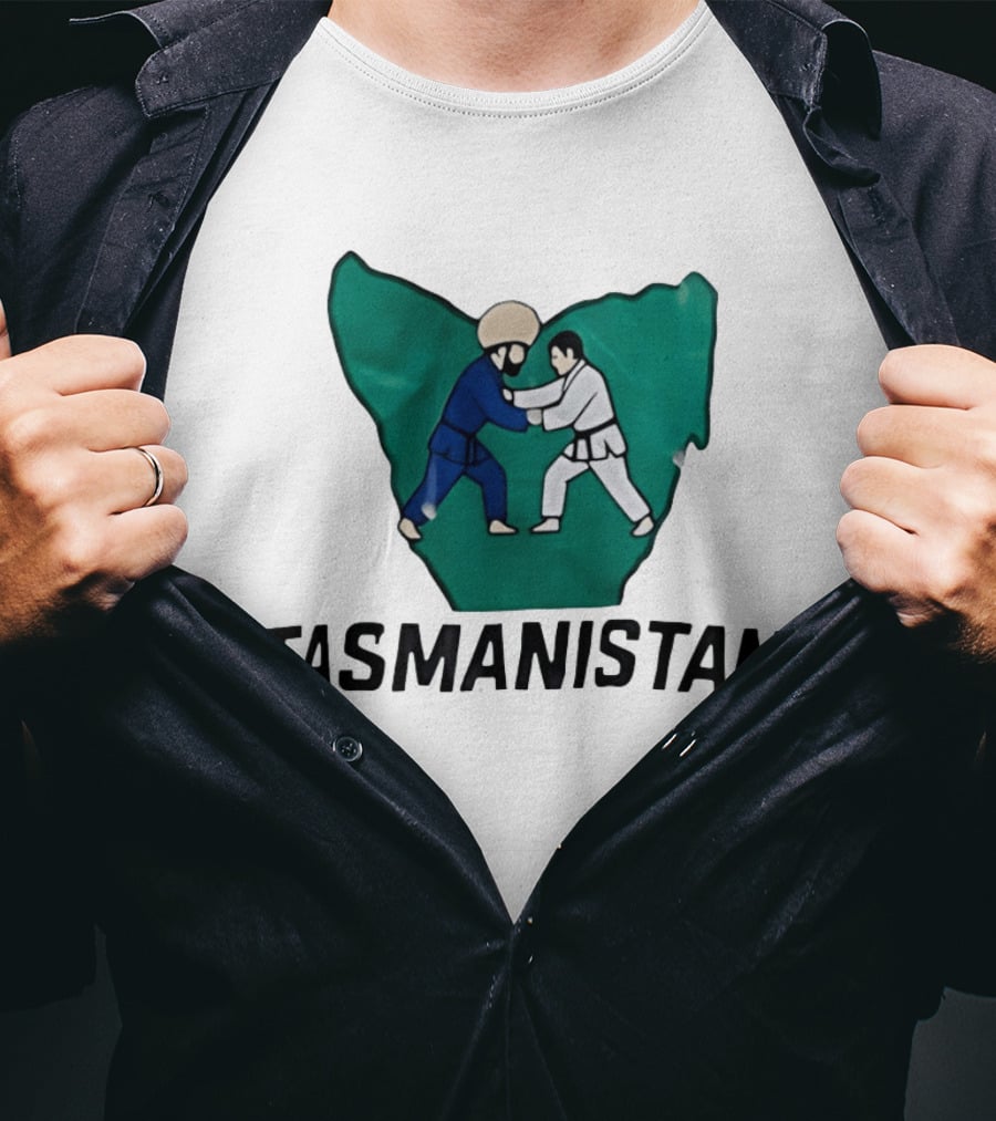 Tasmanistan Judo Cartoon Tasmania Map T-Shirt