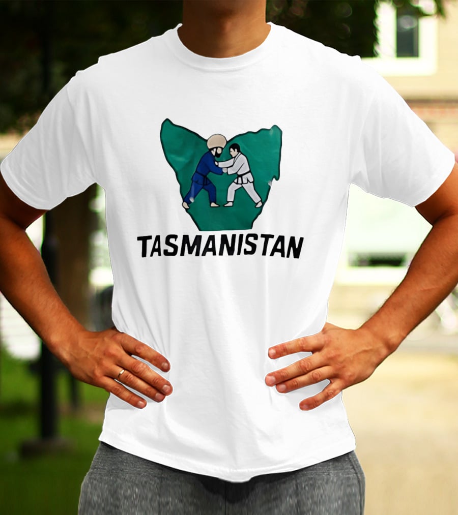 Tasmanistan Judo Cartoon Tasmania Map T-Shirt