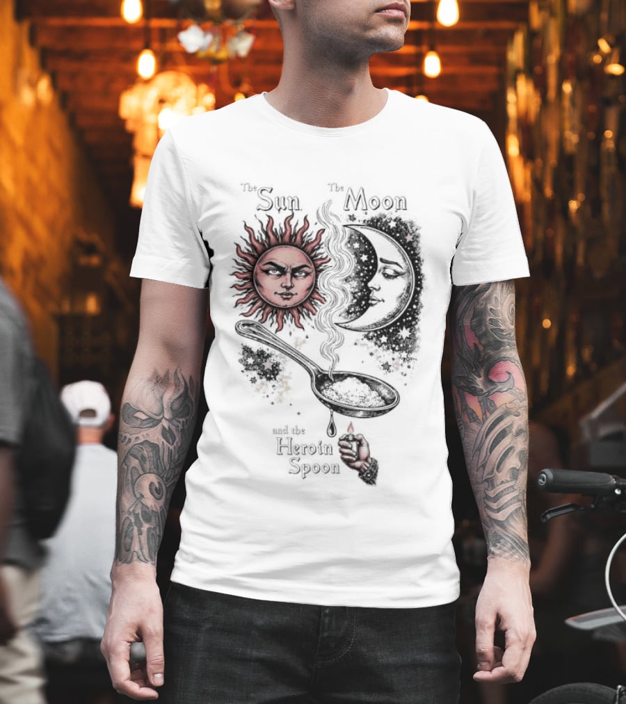 Sun Moon Heroin Spoon T-Shirt