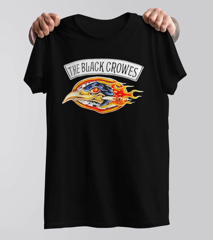 The Black Crowes 90s Flaming Crow Head T-Shirt
