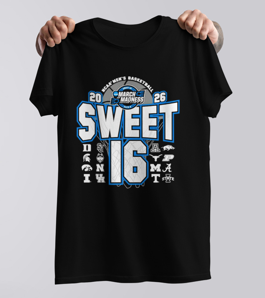 Houston Men's Basketball 2026 Sweet 16 College Teams Victory March Madness T-Shirt