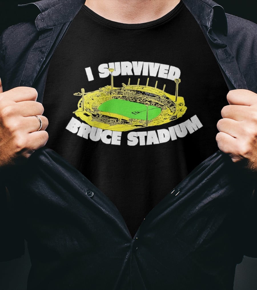 I Survived Bruce Stadium Nostalgic Experience At Iconic Canberra Venue T-Shirt