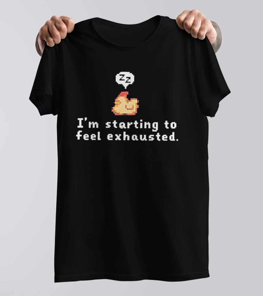 I'm Starting To Feel Exhausted Pixel Chicken With Sleepy Zzzs T-Shirt