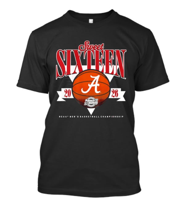 Sweet Sixteen Alabama Crimson Tide 2026 NCAA Men's Basketball Championship T-Shirt