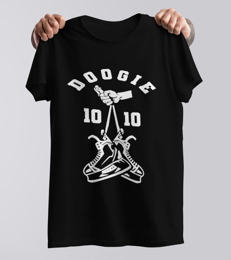 Doogie 10 10 Ice Skates And Hockey Stick T-Shirt