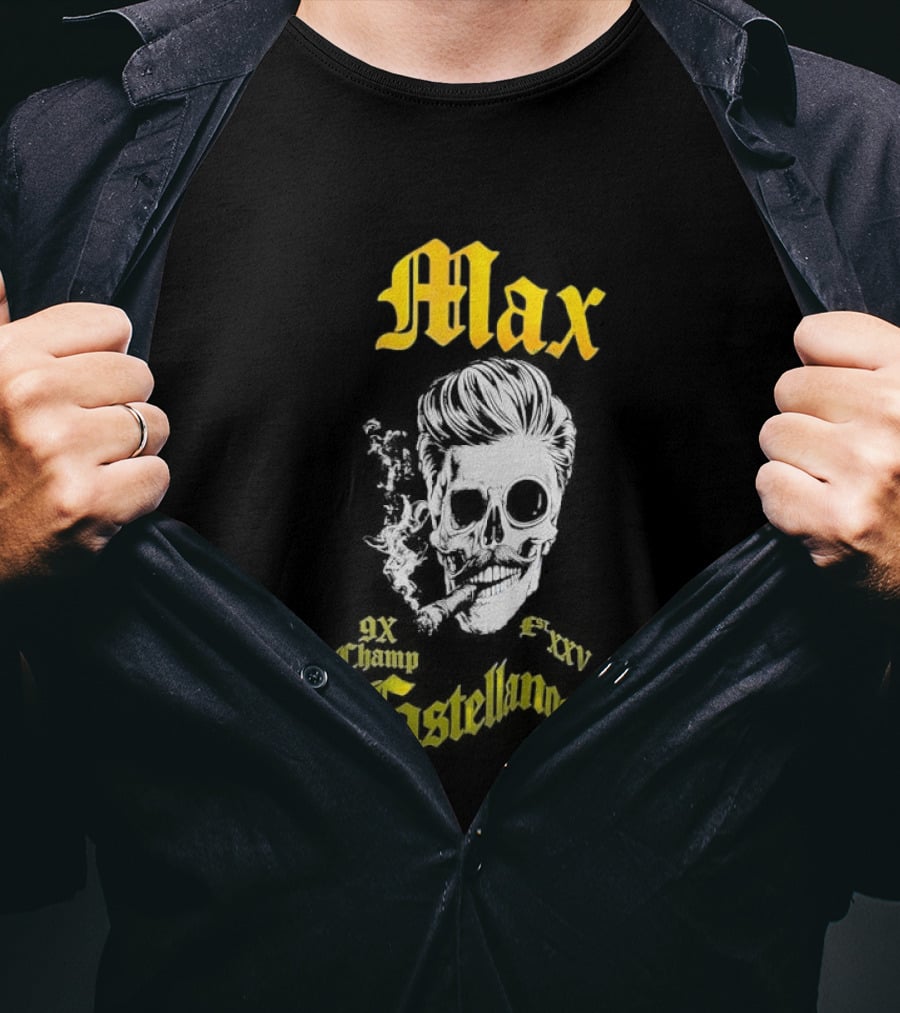 Max Castellanos 9x Champ Shaka Skull T-Shirt