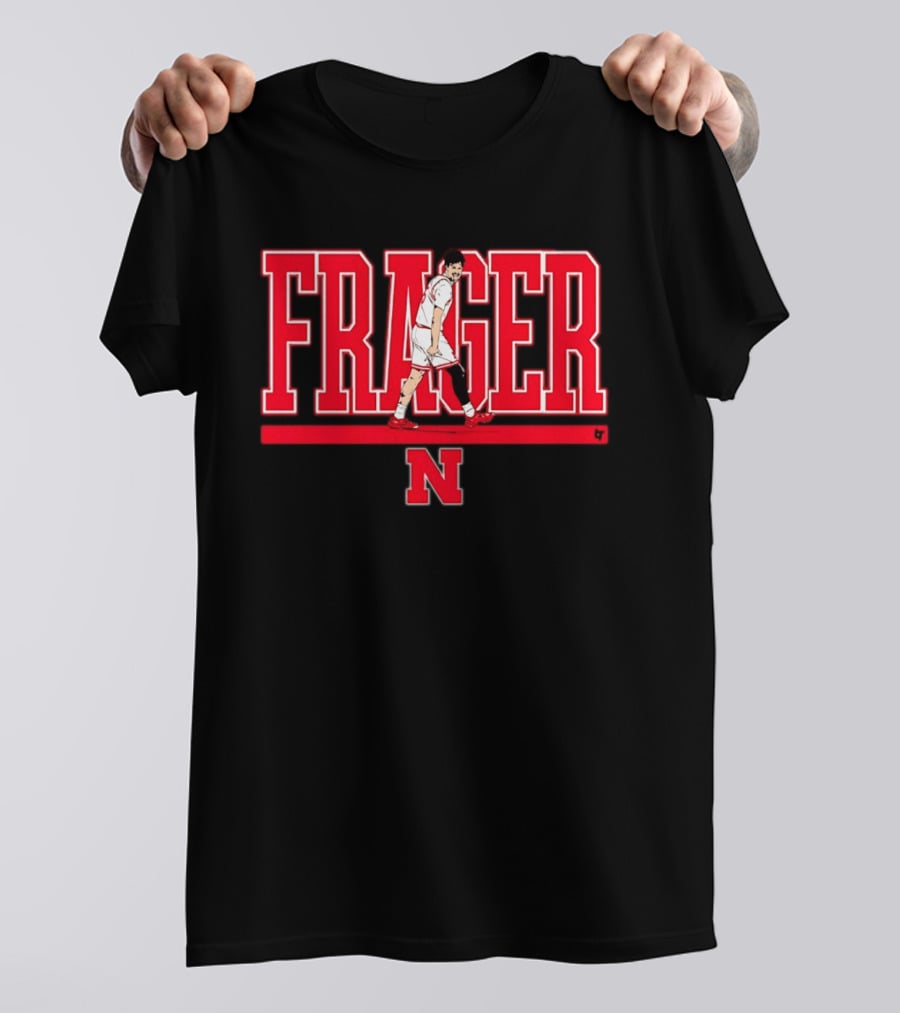 Nebraska Basketball Frager Pose N T-Shirt