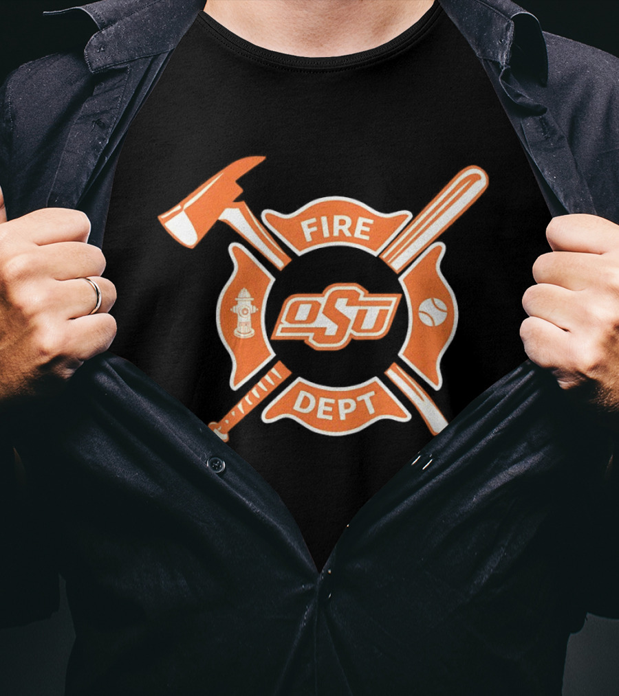 Oklahoma State Cowboys Fire Dept Baseball Night 2026 T-Shirt