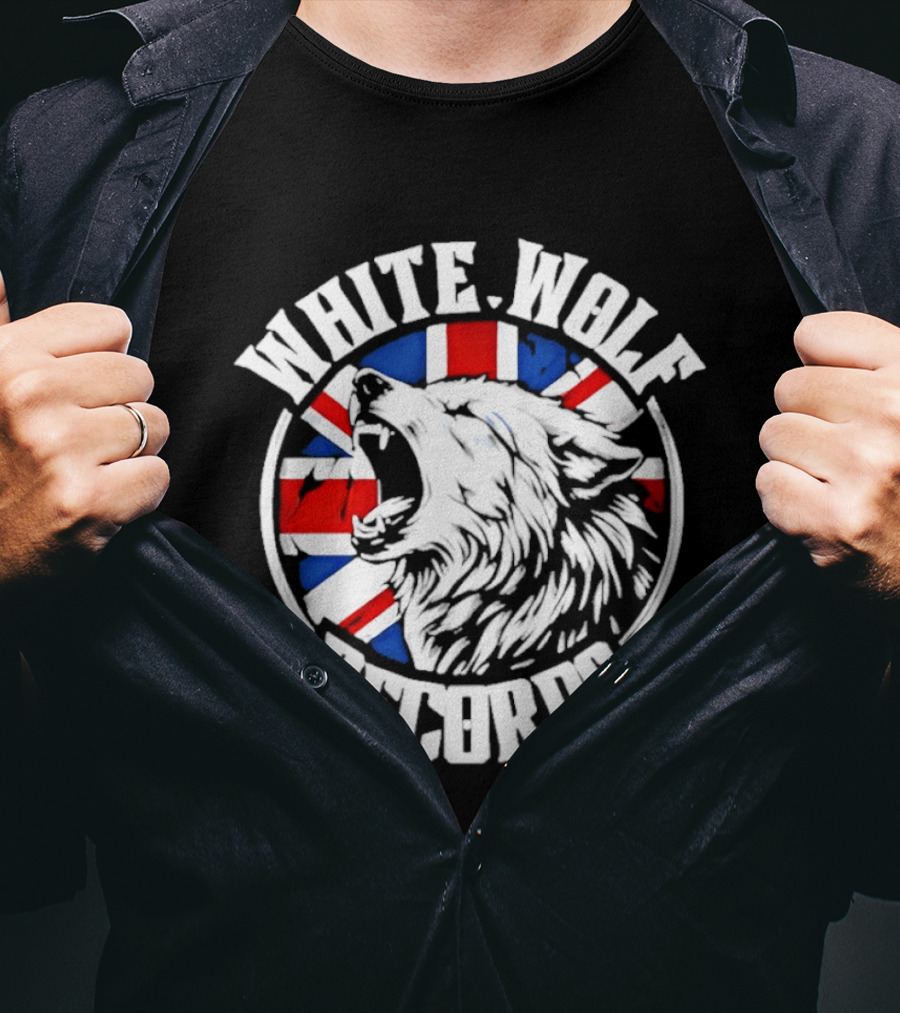 White Wolf Records British Flag Wolf T-Shirt