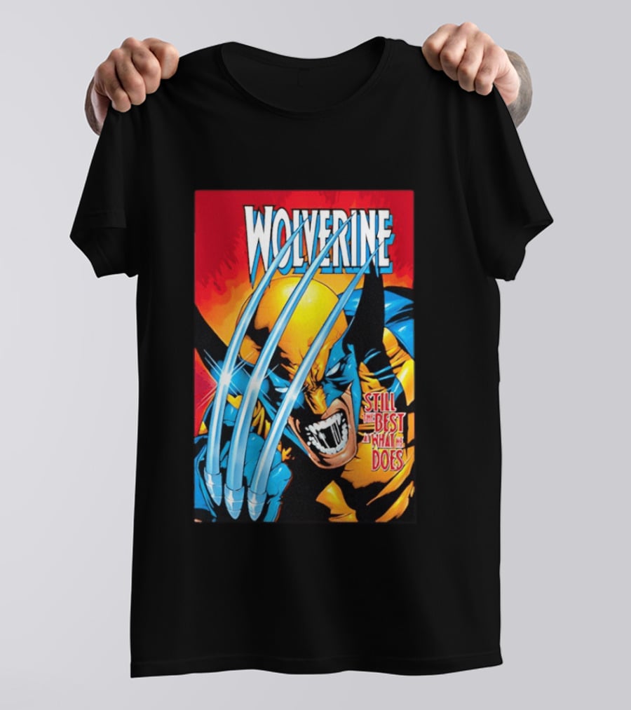 Wolverine Still The Best At What He Does Comic Style Claws Action T-Shirt