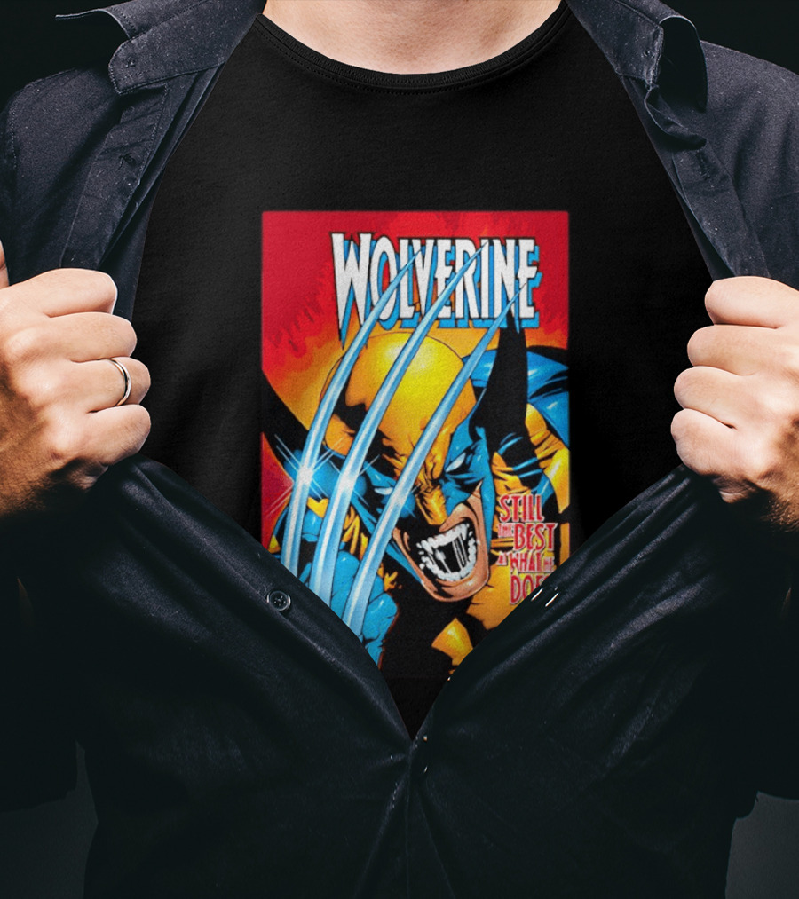 Wolverine Still The Best At What He Does Comic Style Claws Action T-Shirt