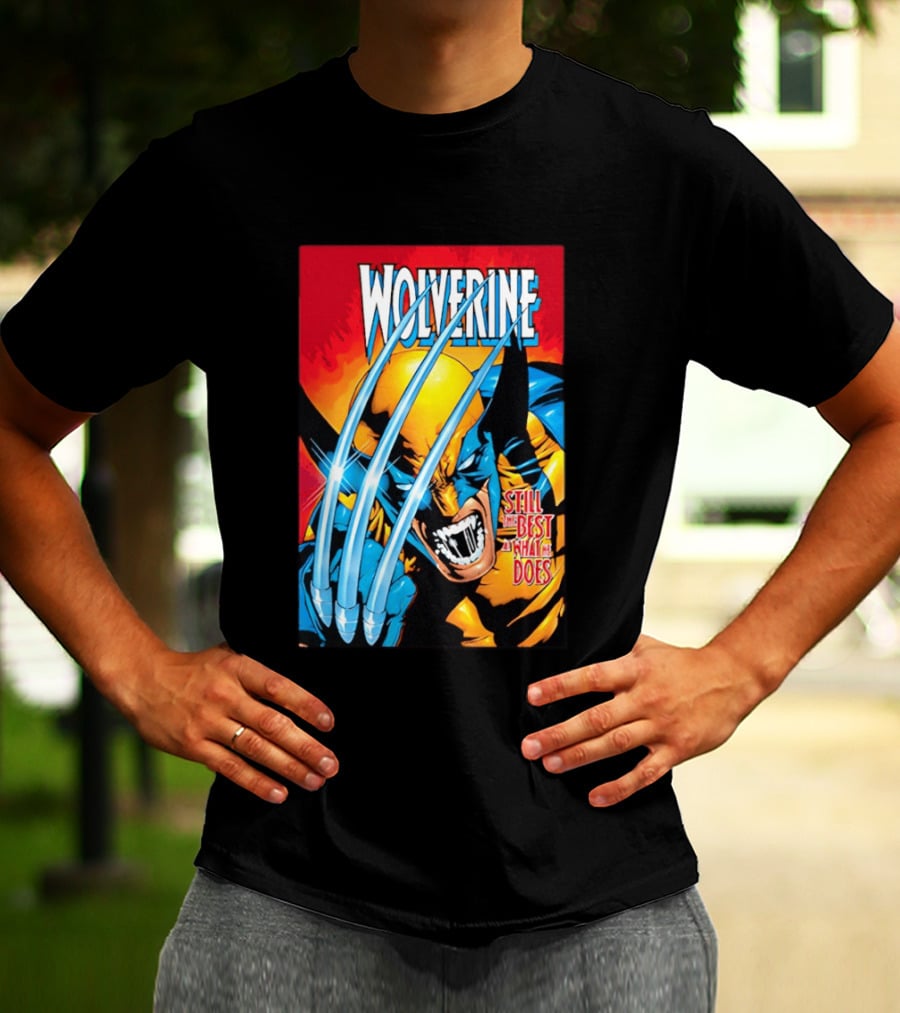 Wolverine Still The Best At What He Does Comic Style Claws Action T-Shirt