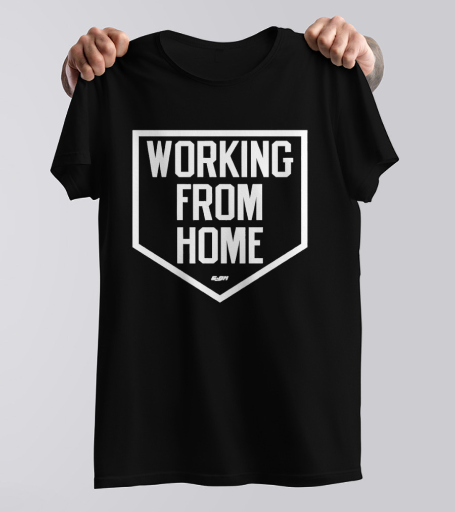 Working From Home Baseball Base T-Shirt