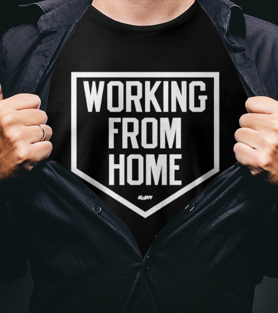 Working From Home Baseball Base T-Shirt