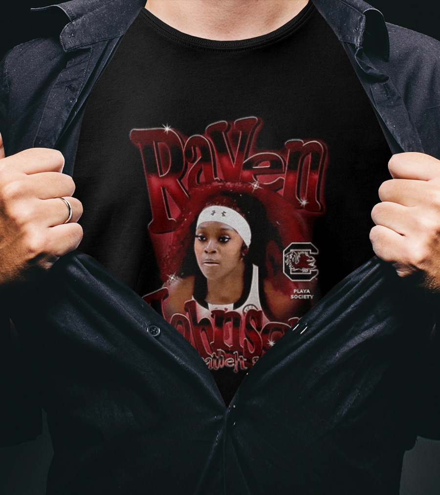 Raven Johnson Seatbelt Gang South Carolina Gamecocks Basketball Playa Society T-Shirt