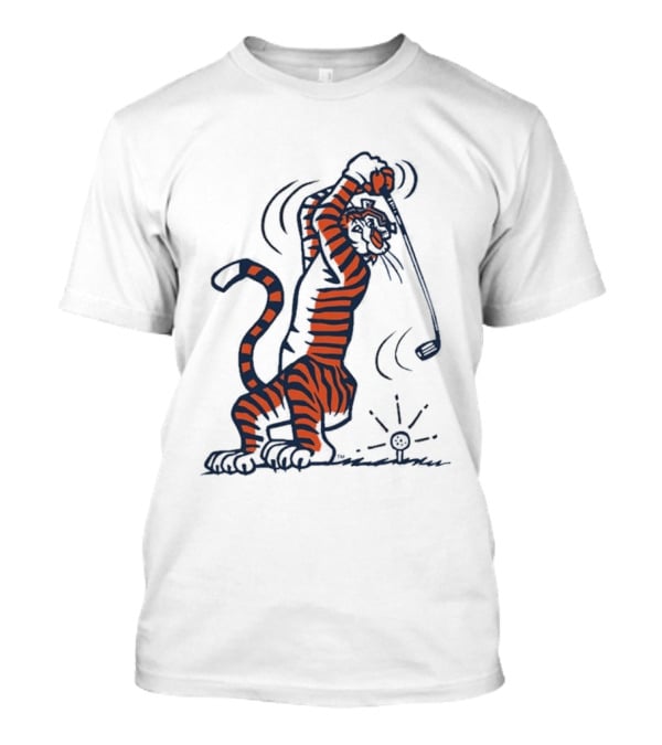 Auburn Tiger Swinging Golf Club Men's T-Shirt
