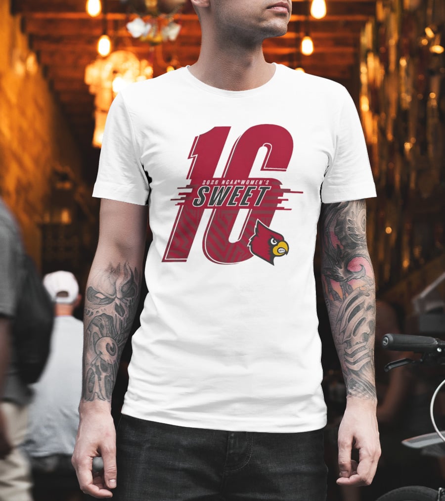 Louisville Cardinals Sweet Sixteen 2026 NCAA Women's Basketball T-Shirt