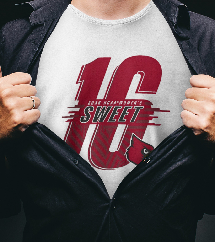 Louisville Cardinals Sweet Sixteen 2026 NCAA Women's Basketball T-Shirt